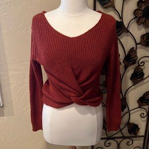 This cute red sweater from Poof Apparel is super comfy and cute!